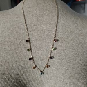 14KT gold necklace with stones